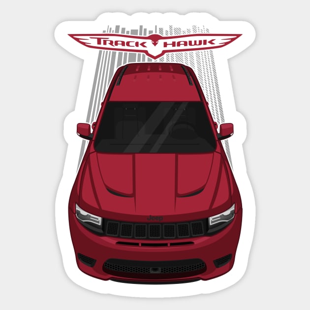 Jeep Grand Cherokee Trackhawk - Velvet Red Sticker by V8social